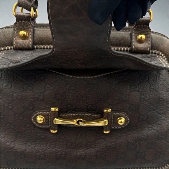 Gucci Dark Brown Leather Satchel - Picture 9 of 16